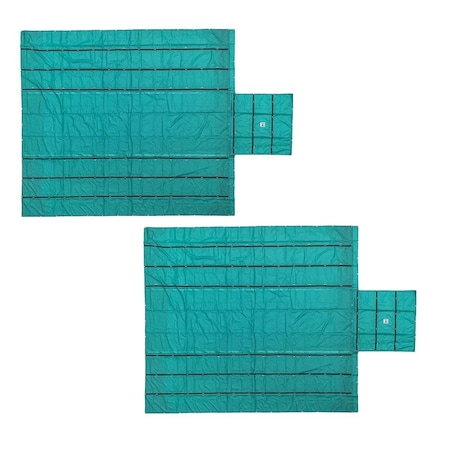 Mytee Products Trucking Flatbed Trailer Tarps Heavy Duty 18oz Lumber Tarp 24x 27 8ft Drop - Green, 2PK LT-GREENx2