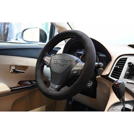 Dash Designs Comfort Grips Ultra Plush 15.5in - 16.5in Steering Wheel Cover - Black 3313BK