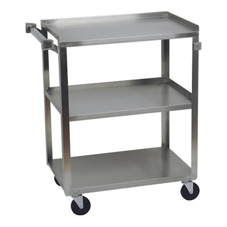 Made-To-Order 15.5 in. x 24 in. Stainless Steel Utility 3 Shelf Cart MA70617