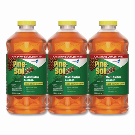 Pine-Sol CloroxPro Multi-Surface Cleaner Disinfectant Concentrated, Original Pine Scent, 80 oz Bottle, 3PK 60606CT