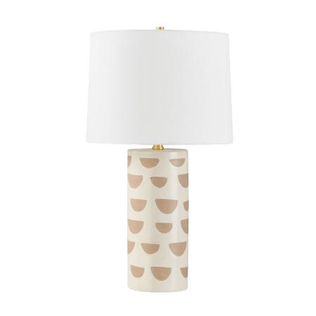 Mitzi Megan Molten X Minnie 1 Light Table Lamp 14.25 In. Aged Brass HL714201A-AGB/CWO