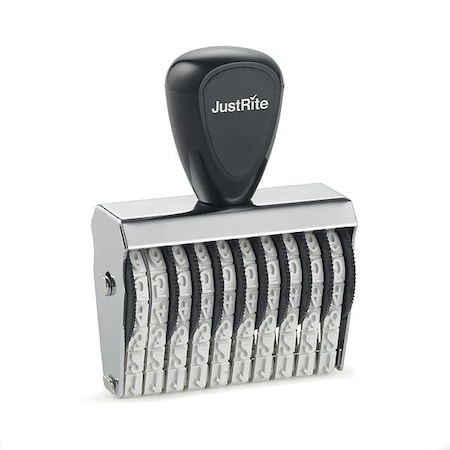 Justrite Numbering Stamp, NBR, 2-1/2 in Overall L 049044