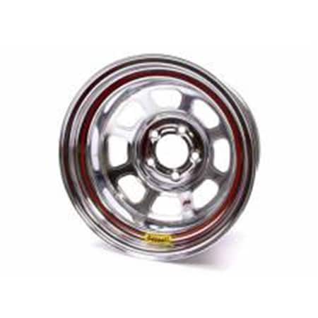 Bassett 58D54IC 4 in. Back Spacing IMCA D-Hole Wheel - Chrome BAS58D54IC