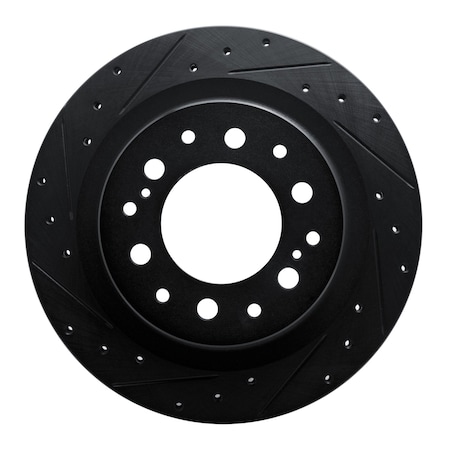 Dynamic Friction Co DFC Brake Rotor - Drilled and Slotted - Black 633-76163L