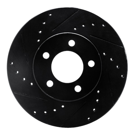 Dynamic Friction Co DFC Brake Rotor - Drilled and Slotted - Black 633-54039L