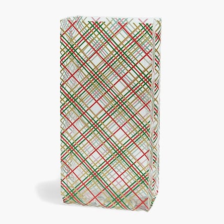 Nashville Wraps Holiday Plaid Cello Bags, 5x3x11.75 in, 100PK C4BHP