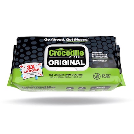Crocodile Cloth Original Fiber Blend Cleaning Wipes 15 in. W X 10 in. L 100 pk 5900