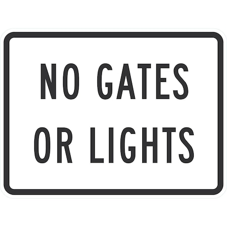 Lyle No Gates or Lights, 24x18, Diamond Grade, Yellow Green G-11840-DG_24x18