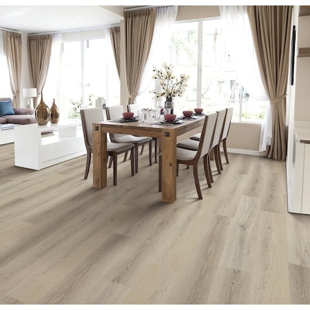 Healthier Choice Flooring Laminate Flooring Plank, 4-Sided Bevel Profile, Wood, Lakeview, 48 in L, 7.7 in W, 10PK HCL803C03