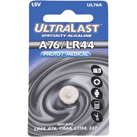 Ultralast NABC UltraLast UL76A Alkaline Camera Battery - Proprietary - Alkaline - 1.5V DC UL76A
