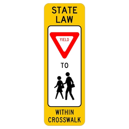 Sign Solutions Usa Traffic Sign, 12 in Width, Aluminum Sign, Vertical Rectangle DUS12HYE1236R1-6b