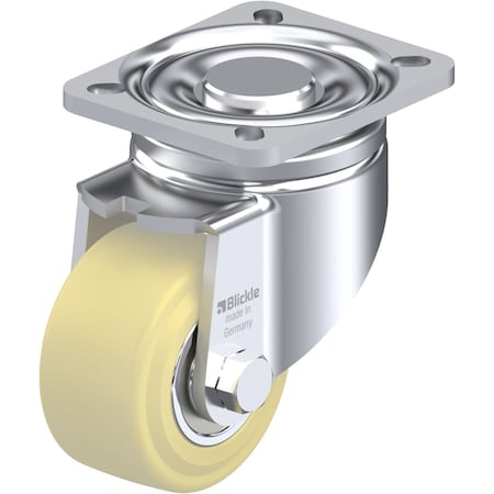 Zoro Select Swivel Plate Caster, Nylon, 3-1/8 in, 1540 lb, A LH-GSPO 80K