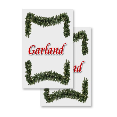 Signmission Garland, Vinyl Decals Only 24 Inch x 36 Inch, Vinyl Decal, 2PK DSB-2436-2PACK-Garland