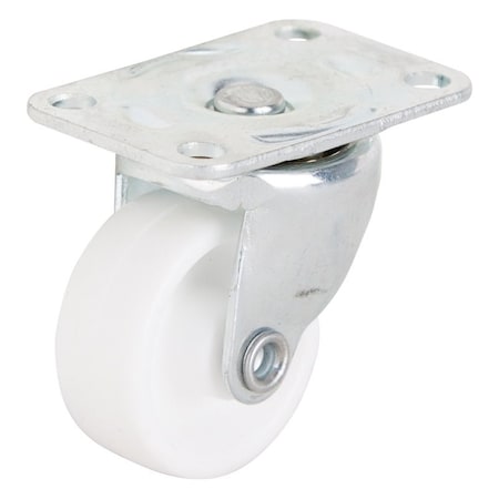 Prosource Swivel Caster, 1-1/4 in Dia Wheel, 16 mm W Wheel, Plastic Wheel, White, 40 lb JC-B03-PS