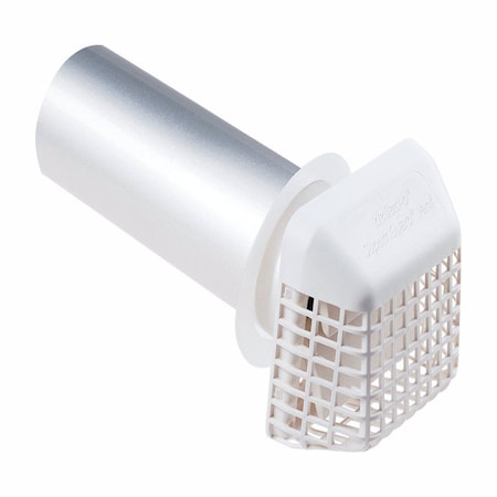 Deflecto Deflect-O 4 in. W X 4 in. L White Aluminum/Plastic Dryer Vent Hood GVHXW4