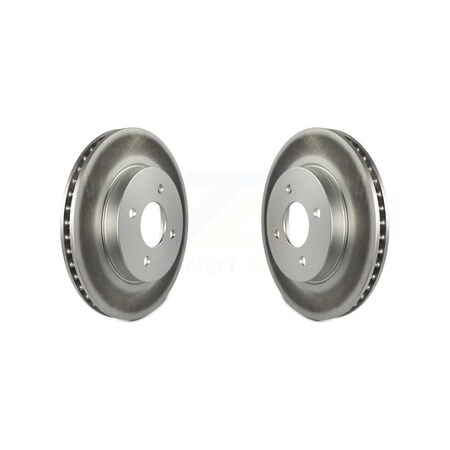 Genius Front Coated Disc Brake Rotors Pair For Nissan Versa Note Micra KG-100341