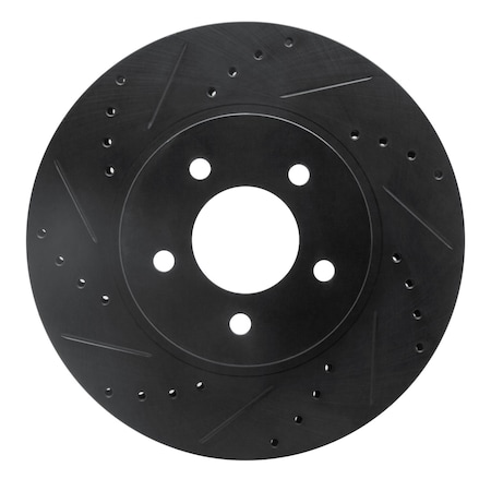 Dynamic Friction Co DFC Brake Rotor - Drilled and Slotted - Black 633-54193L