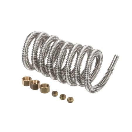 Imperial Flex Tube with Fittings, 3/8in OD x 67in, Stainless Steel 34679-67