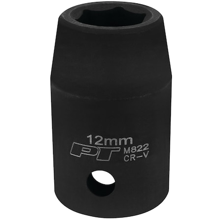 Performance Tool 1/2 In Dr. Impact Socket 12Mm Socket Imp 12Mm, M822 M822