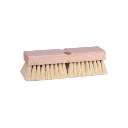 Weiler Deck Scrub Brushes, 10 in Hardwood Block, 2 in Trim, Tampico Fill 804-44028