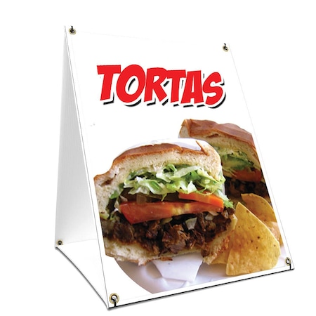 Signmission Tortas, 36 Inch x 24 Inch A-frame Yard Sign, Plastic Sign SBC-2436-Tortas