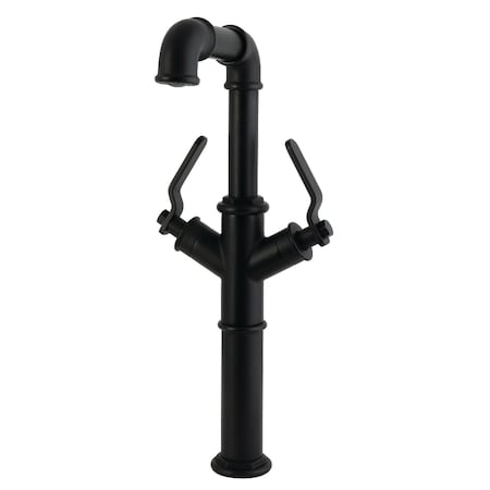 Kingston Brass Double-Handle Vessel Sink Faucet, Matte Black LS6600KL