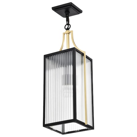 Nuvo Holden, Hanging Pendant, Gold and Black Finish, Clear Glass 60/8505
