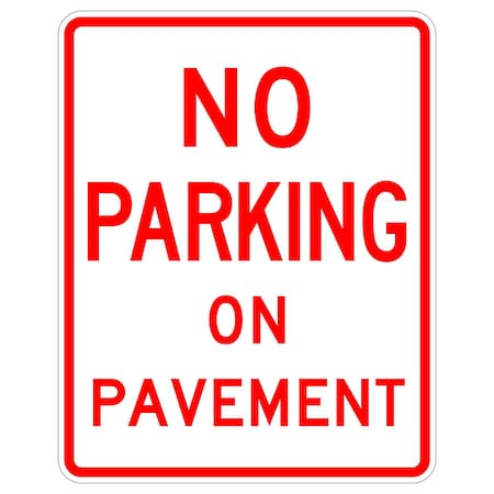 Sign Solutions Usa Parking Sign, 18 in W, Aluminum Sign, White DUS10DWT1824R8-1
