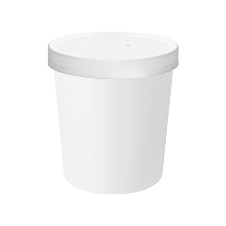 Smarty Had A Party 16 oz Squat Paper Soup Cups with Paper Lids, 500PK 616PLCS-CASE
