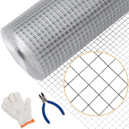 Wrightmaster 2 ft. x 100 ft. Reinforced Hot-Dip Galvanized Welded Wire Fence, Hardware Cloth for Poultry-Netting ZR-HOTDIP-2X100