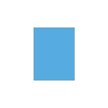 Bubblefast 8 1/2 x 11'' Fluorescent Bright Blue Rectangle Laser Labels-1 Label per Sheet BFLL185BB