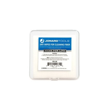 Cable Wholesale Jonard Tools Dry Wipes for Cleaning Fiber, 90ct - DW-90 90J1-00018