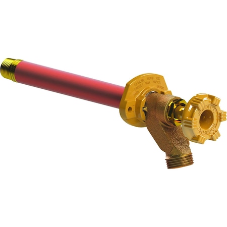 Woodford Mfg Model 14 Wall Faucet CP Inlet 6 in, Metal Handle 14CP-6-MH
