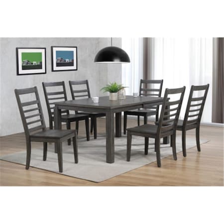 Sunset Trading Shades of Gray Dining Set 7 Piece, 7PK DLU-EL9282-C100-7PC