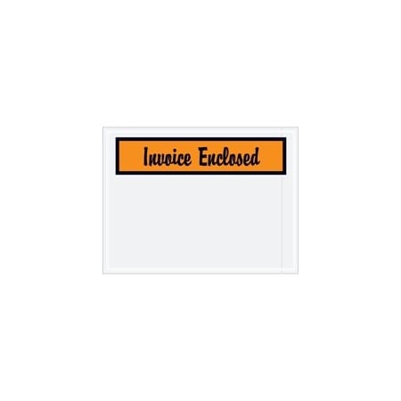 Bubblefast 4 1/2 x 6'' Orange ''Invoice Enclosed'' Envelopes, 1000PK BFPL3