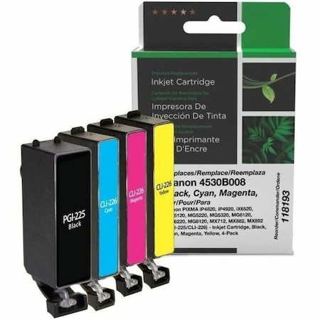 Clover Imaging Group Non-OEM New Black/Cyan/Magenta/Yellow Ink Cartridges 118193