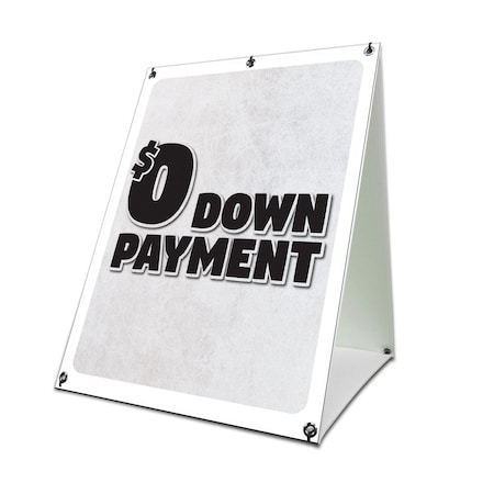 Signmission $0 Down Payment, 36 Inch x 24 Inch A-frame Yard Sign, Coroplast Yard Sign SBC-2436-30332