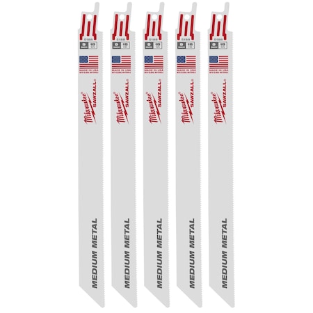 Milwaukee Tool 9" 18 TPI SAWZALL Blades (5 Pk) 48-00-5188