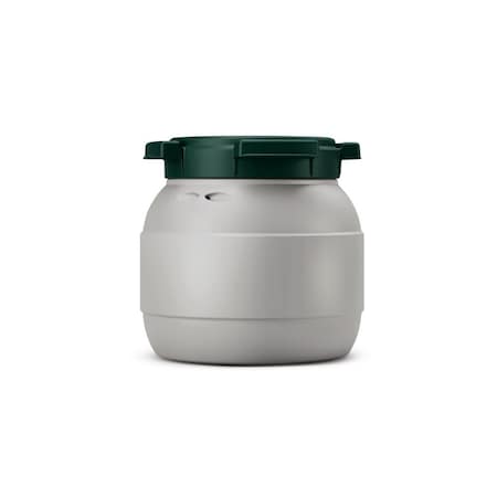 Curtec Recycled Wide Neck Drum with lid, PE, 3.6L, grey - green 7004-82-937