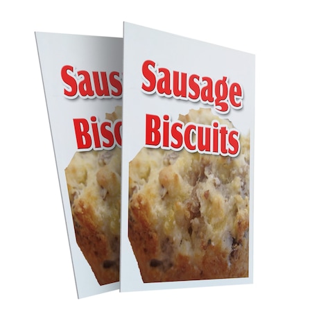 Signmission Sausage Biscuits, Plastic Signs Only 24 Inch x 36 Inch, Corrugated Plastic, 2PK CSB-2436-2PACK-Sausage Biscuits
