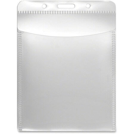 Advantus PVC-Free Badge Holders, Vertical, 3" x 4", Clear, 50/Pack 75604