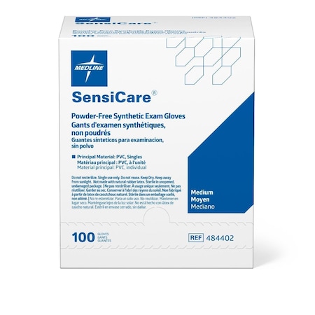 Medline SensiCare Powder-Free Stretch Vinyl Sterile Exam Gloves, 400PK 484402