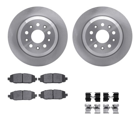 Dynamic Friction Co DFC Brake Rotor with 5000 Brake Pads and Hardware Kit 6512-42234