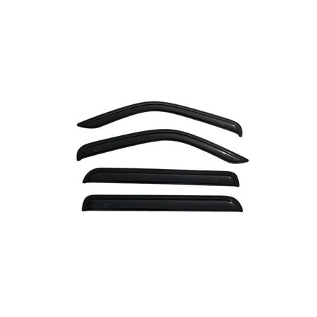 Ventshade Rainguards, Aerodynamic Design, Tape-On, Smoke, Acrylic, Set Of 4 94307