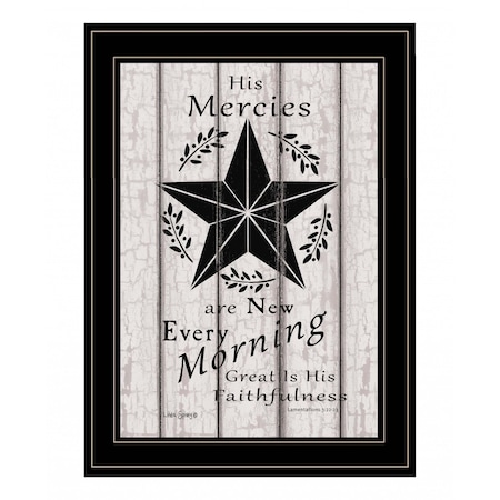 Homeroots His Mercies are New Every Morning 3 Black Framed Print Wall Art 407747