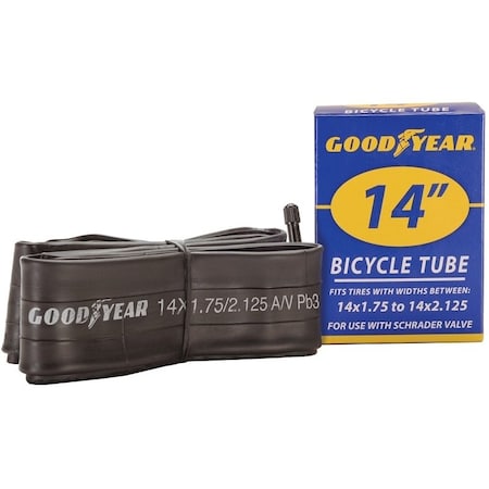Kent Bicycle Tube, Black, For 14 x 134 in to 218 in W Bicycle Tires 91074
