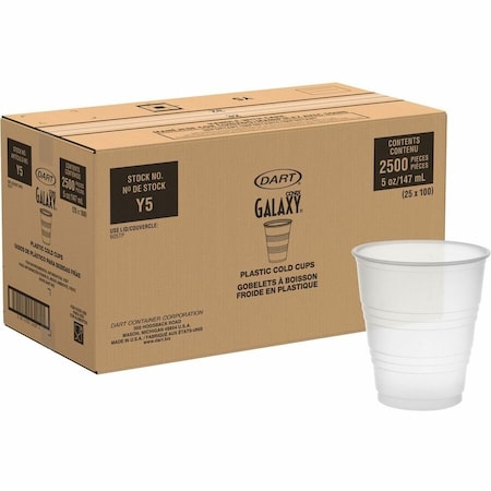 Zoro Select Disposable Cold Cup 5 oz. Clear, Plastic, Pk2500 Y5