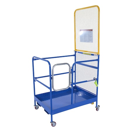 Vestil Work Platform, 84" Back Casters, 36x48" WP-3648-CA-84B