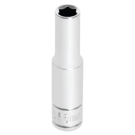 Performance Tool 1/4 In Dr. Deep Socket 6Mm Socket Dp 6Mm, W36406 W36406