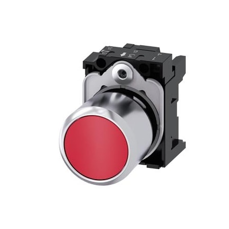 Siemens Pushbutton, compact, with extended stroke 12 mm, 22 mm, round 3SU1250-0EB20-0AA0-ZY12